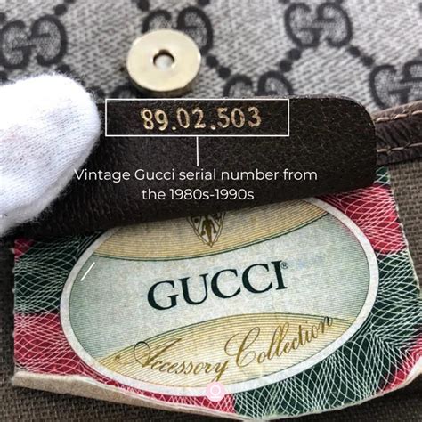 gucci stamp print 1960s|1980s Gucci serial numbers.